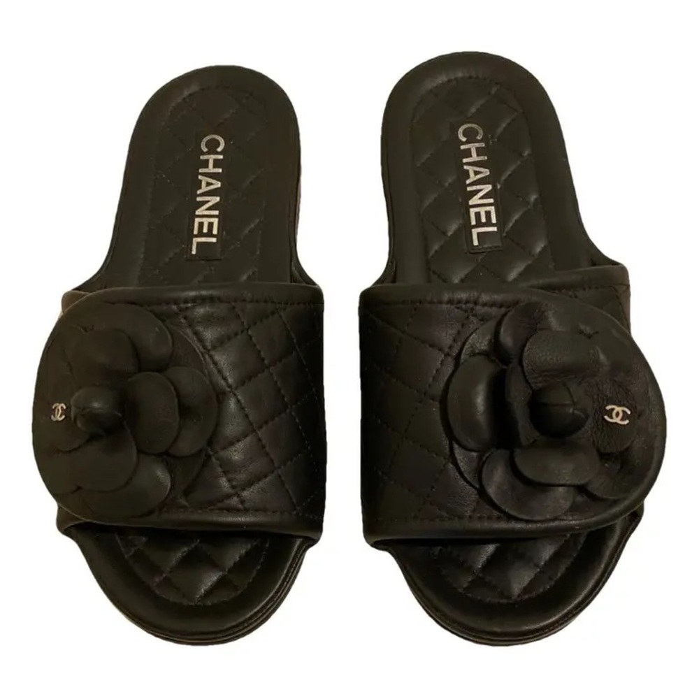 Chanel Leather Slides